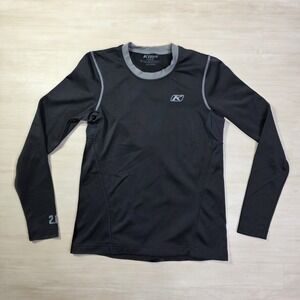 Klim Aggressor‎ 2.0 Base-Layer Shirt Black Long Sleeve Stretch Men's Size Small